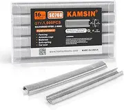 Kamsin 16 Gauge C-Type Hog Ring Staples, 1,000 PCS, Galvanized Steel, 1/2" (12.5mm) Inner Crown, 5/8" (16.9mm) Outside Crown for Pneumatic Hog Ring Gun in Cages Building or Fastening