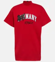 [Balenciaga] Balenciaga Printed cotton jersey T-shirt AU 12 red