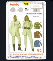 Semi-fitted Jacket Burda Style Pattern Sizes 18 - 30 UNCUT