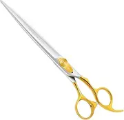 HASHIMOTO Modern Gold Dog Grooming Scissors, 8.0 inch Straight Blade, 440C Stainless Steel, Right Hand, Professional Pet Groomers or DIY Use