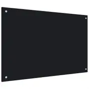 Kitchen Backsplash Black 90x60 cm Tempered Glass
