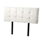 PU Leather Double Bed Deluxe Headboard Bedhead - White