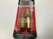 Milton S600 1/4" X 1/4" NPT Male Hose End Barb Fitting 1/4" Hose Barb, 2 / Pack