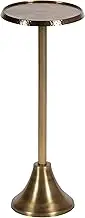 Kate and Laurel Sanzo Bohemian Side Table, 9 x 9 x 23, Gold, Decorative Pedestal End Table for Display and Storage