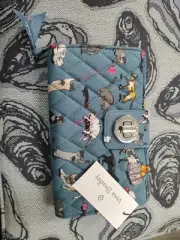 Vera Bradley RFID Turnlock Wallet CAT'S MEOW MSRP $75 ~ NWT