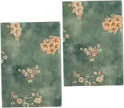 GANAZONO 2PCS Fabric Book Covers Stretchable Cloth Book Sleeves for Notebooks Journals Diaries Unique Artistic Design