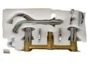 Wall Mounted Tub Faucet Chrome, Double Handle Brass Bathroom Polished Chrome