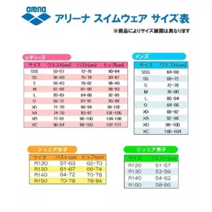現貨 日本代購  S號 L號 ARENA SAR-4109W 競技君 彩虹標 練習款 競技 抗氯 耐用 泳衣 泳裝
