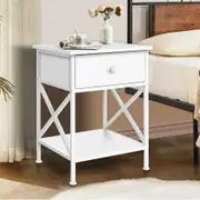 1 Drawer ALFORDSON Bedside Table Coye Nightstand (White)