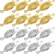 Pearl Necklace Clasps for Jewelry Making 40Pcs, Fish Hook Clasp Necklace Bracele