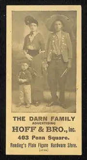 Hoff & Bro. "Plain Figure" Hardware Store Reading, PA Trade Card c1910-15 Scarce