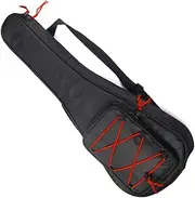 QUMIIRITY Red Cord Padded Guitar Backpack Shoulder Strap Compact Bag for Acoustic and Electric Guitars Thickened Multiple Storage Pockets Style