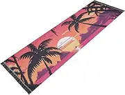 PDZRMY Washable Runner Rug Purple Sunset Beach Tree 2’ x 6’ Non-Slip Kitchen Runner Rug for Hallways Entryway Bedroom Living Room Floor Carpet Runner- Soft Thin Mat for Family Pet