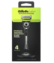 Gillette Labs Exfoliating Razor with Magnetic Stand + 4 Blade Refills