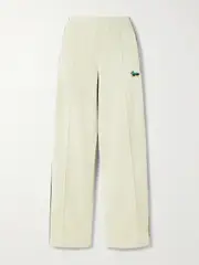 [Burberry] Burberry - Embroidered Striped Jersey Track Pants - Taupe - small small Brown