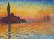 claude monet vintage painting art print sunset paris artwork canvas large