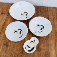 在飛比找蝦皮購物優惠-小糖瓷｜日本製 素描三色貓系列餐盤/小鉢/小湯盤/沙拉鉢