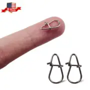 S20 Gourd Fishing Hook Swivel Solid Rings Safety Snaps Fast Clip Lock