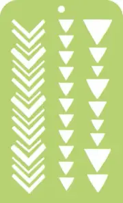 Kaisercraft Mini Designer Templates 3.5"X5.75"-Tribal Strips