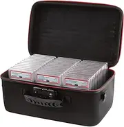 Card Titan Pro Graded Card Storage Box - CSG & PSA Graded Card Case with Zipper Lock - 36 Slot Trading Card Storage Box Fits 36 PSA or CSG Graded Slabs and Graded Cards - Great PSA Card Case