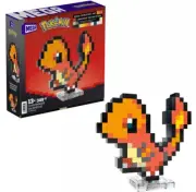 MEGA Pokémon Action Figure Building Set, Charmander with 349 Pieces and Pixel Re