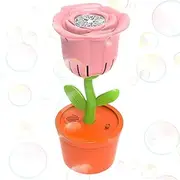 Automatic Bubble Machine,Automatic Rose Flower Bubble Machine with Color Changing LED Lights | Leakproof Portable Summer Electric Cute Outdoor Toys for Wedding Birthday
