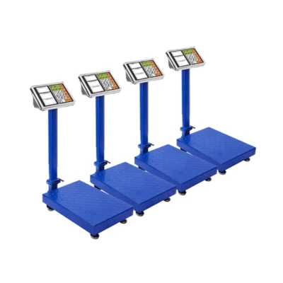 4 Pcs 300Kg Electronic Digital Platform Scale Blue