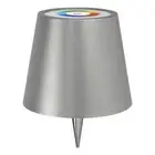 - Wireless Bottle Lamp Rechargeable Warm Light & RGB Touch LED Table Lamp (Silve