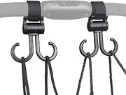 Mommy Hook for Stroller, 360 Degree Swivel Non-Slip Adjustable Bag Clips, Heavy Duty Attachment Bag Clips for Car or Shopping Cart Organizer Accessory
