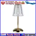LF# Crystal Table Lamp 3 Colors LED Dimmable Touch Desk Lamps Bar Decoration (A)