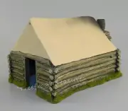M24 Tented Log Cabin - Sheffield Miniatures Rigid Diorama Base Model Building