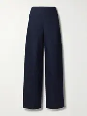 [FFORME] FFORME - Jagger Cotton-blend Wide-leg Pants - Dark denim - small small Blue