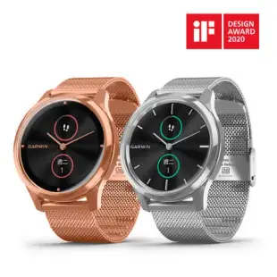 【展示福利品】GARMIN vivomove Luxe(米蘭) 指針智慧腕錶(42mm)