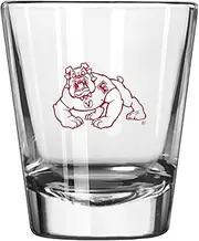Logo Brands NCAA Fresno State Bulldogs 2oz Gameday Shot Glass – Sturdy Weighted Base, Chip-Resistant, Dishwasher Safe