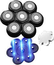 Universal Magnetic Blade Head Shaver Shaver Replacement Cutter Floating Waterproof Stainless Steel(7DB)