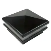 4" sq. Black Hammertone Neptune Low Voltage LED Light Post Cap (6 pack) [1485BL]