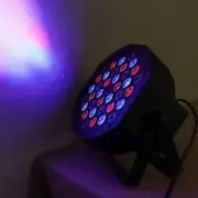 220V Multicolor RGB 36 LED SPOTLIGHT Sound Activated Strobe Flash Light Party