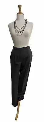 Carven Women’s Wool Flannel Tapered Leg Trousers Pants Size FR36 NWT MSRP $440