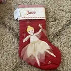 Pottery Barn Kids Quilted Stocking Fairy Christmas Embroidered Jace