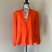 CITY CHIC Piping Praise Jacket - Mandarin Orange - Size 16