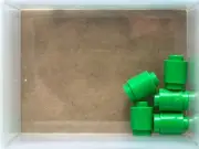LEGO Parts - Bright Green Brick, Round 1 x 1 - No 3062 - QTY 5