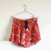 New Floral Red Shorts