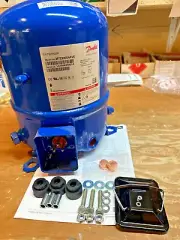 Danfoss Commercial Comp 2.5HP MTZ28-4V1, 460V/60/3, R404a, 28062 BTU's, 7.5 amp.