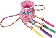 Yardenfun Small Woven Basket for Decorative Childrens Dance Prop Multi Functional Picnic Basket Ethnic Style for Home Decor and Storage