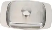 PHENOFICE 1PC Stainless Steel Butter Holder with Lid Elegant Food Container for Kitchen Storage for Butter Bread and More Smooth Edges for Use