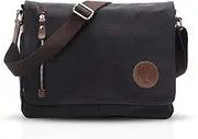 FANDARE Vintage Messenger Bag Satchel College Bag Schoolbag Bookbag Travel Shoulder Bag Commute Work Bag 14 inch Laptop Briefcase Multipurpose Men/Women Canvas Blue