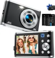 Digital Camera,Auto Focus FHD 4K Vlogging Camera with Dual 48MP 16X Digital Zoom
