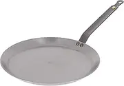 de Buyer Mineral B Carbon Steel Crepe & Tortilla Pan - 12” - Ideal for Making & Reheating Crepes, Tortillas & Pancakes - Naturally Nonstick - Made in France