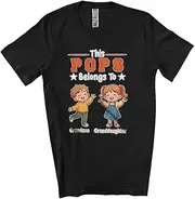 [Generic] This Pops Belongs to Grandson Granddaughter, Cute Father's Day Boys Girls Family Group Unisex T-Shirt
