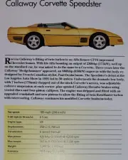Chevrolet Chevy Corvette Picture Out of Print Spec Article Sheet Wall Art Decor